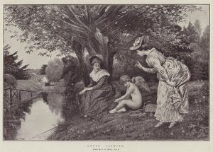 Cupid fishing by George Adolphus Storey